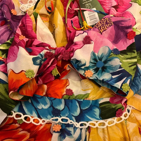 Farm Rio Anthropologie Chita Floral Midi Dress - Picture 2 of 9